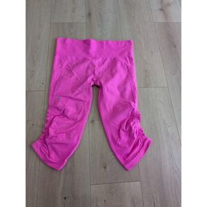 Lululemon In The Flow Crop IIHeathered Jewelled Magenta Size 10